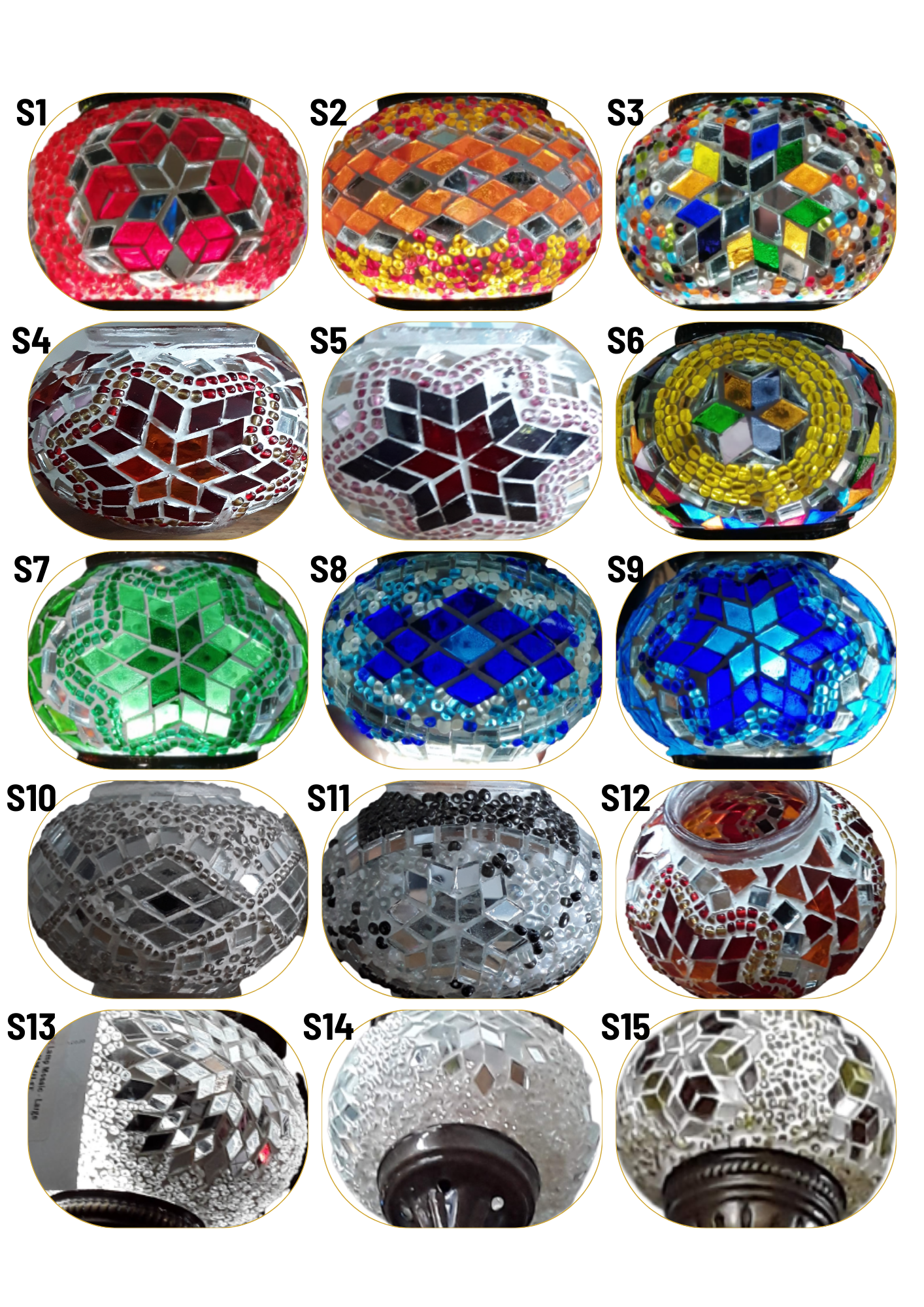 Mosaic Lamp Globes - Small
