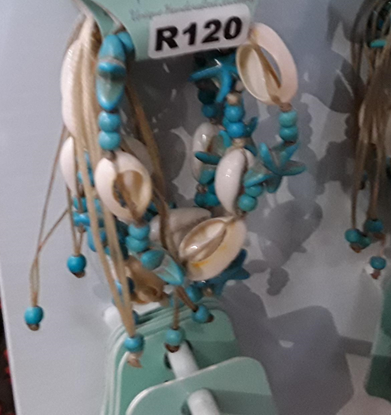 Cowrie Bracelet with Turquoise Starfish - - MythAfrica